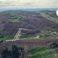 Flugwegposition um 15:02:55: Aufgenommen in der Nähe von Göppingen, Deutschland in 1140 Meter